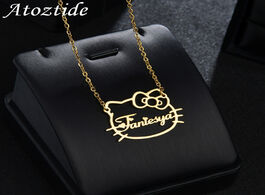 Foto van Sieraden atoztide custom name necklaces lovely hello ketty personalized letter jewelry chain pendant