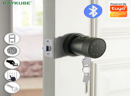 Foto van Beveiliging en bescherming raykube wifi bluetooth fingerprint door lock support tuya smartlife app 1