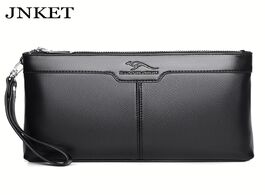 Foto van Tassen jnket new fashion men s pu leather clutch handbag zipper long wallet business bag large capac