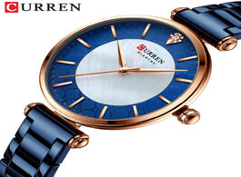 Foto van Horloge watches for women luxury brand curren elegant thin quartz wristwatch with stainless steel si