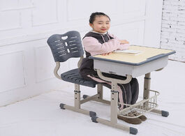 Foto van Meubels 60 x 45 73 79 cm adjustable kid study desk students metal children and chairs set with penci