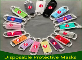 Foto van Beveiliging en bescherming 50 100pcs disposable protective mask 3 layers dustproof facial cover mask
