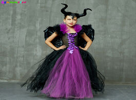 Foto van Baby peuter benodigdheden 3pcs maleficent halloween costume dress deluxe girls fancy christening bla