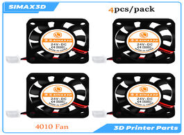 Foto van Computer 3d printer parts cooling fan 4010 24v 4pcs brushless blower ender 3 pro kits cr10 v5 v6 hot