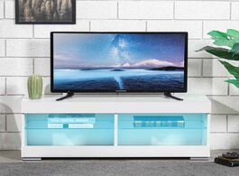 Foto van Meubels 39 inch m size tv cabinet with led light stand living room furniture high gloss unit console