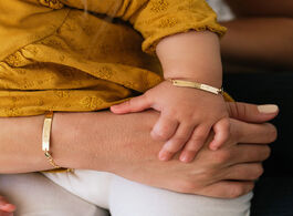 Foto van Sieraden customize name baby mom bracelets anti allergy stainless steel adjustable bracelet kids gir