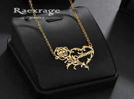 Foto van Sieraden raexrage romantic rose heart name necklace for love stainless steel custom nameplate pendan