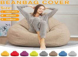 Foto van Meubels lazy beanbag sofas cover chairs without filler linen cloth lounger seat bean bag puff asient