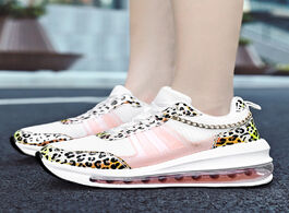 Foto van Schoenen 2020 autumn new women shoes leopard print chain air cushion chunky sneakers increase 6 cm p