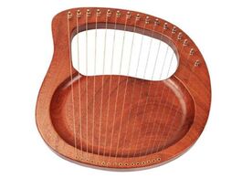 Foto van Sport en spel new 16 string wooden lyre harp metal strings mahogany solid wood instrument with tunin