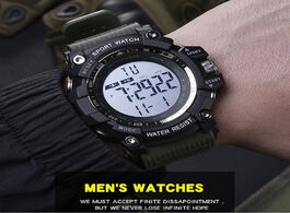 Foto van Horloge sanda men digital watch military wirstwatches new outdoors sport alarm stopwatch led clock e