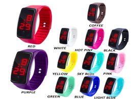 Foto van Horloge fashion kids watches smart watch led digital display bracelet children s silica gel sports f