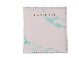 Foto van Tassen travel accessories vintage marble passport holder id cover women men pu leather portable bank
