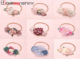 Foto van Baby peuter benodigdheden balleenshiny 2020 new fashion girls headband cute handmade flowers stitchi
