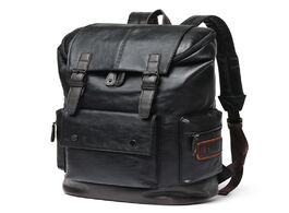 Foto van Tassen luxury brand leather men backpack youth large capacity travel boy laptop school bag male busi