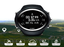 Foto van Horloge men s digital sport watch gps running with speed pace distance calorie burning stopwatch wat