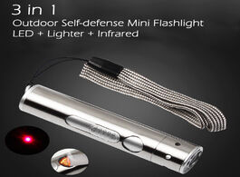 Foto van Beveiliging en bescherming stainless steel 3 in 1 outdoor self defense mini protable led flashlight 