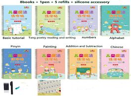 Foto van Speelgoed 8 books learning numbers in english painting practice art book baby copybook for calligrap