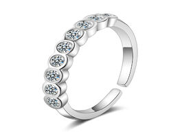 Foto van Sieraden 925 sterling silver round cut engagement rings sparkling zirconia wedding jewelry luxury pa