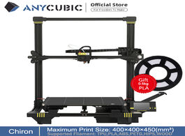 Foto van Computer anycubic chiron newet 3d printer kit with clips plus size ultrabase extruder screen dual z 