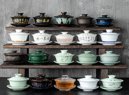 Foto van Huis inrichting chinese traditions gai wan tea set bone kung fu teaset gaiwan cup porcelain bowl for