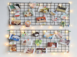 Foto van Huis inrichting 2pcs home wall decoration iron grid decor photo frame postcards art display mesh diy