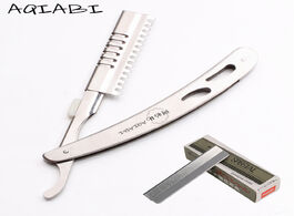 Foto van Schoonheid gezondheid stainless steel salon sharp barber razor blade hair cut razors cutting thinnin