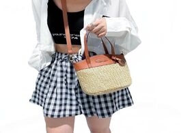 Foto van Tassen summer women s beach woven bag bohemian style female straw handbag fashion hollow manual stit