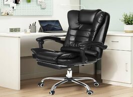 Foto van Meubels office computer chair ergonomic adjustable rotating pu leather gaming armchair with footrest