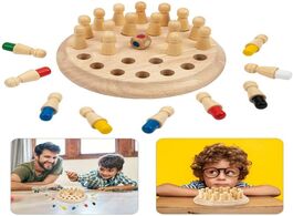 Foto van Speelgoed children wooden memory matchstick chess game educational intelligent logic and brainteaser