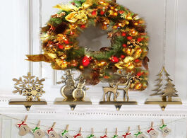 Foto van Huis inrichting 1pcs christmas stocking holders hooks fireplace mantel hangers metal hanging hanger 