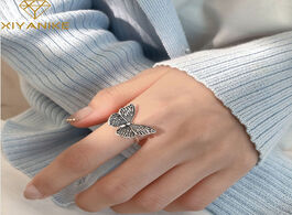 Foto van Sieraden xiyanike 925 sterling silver open adjustable ring retro simple butterfly fashion trend hand