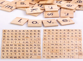 Foto van Huis inrichting 100pcs wood scrabble tiles letter alphabet scrabbles number craft wooden english wor