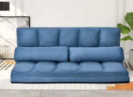 Foto van Meubels multi functional lazy sofa double chaise lounge floor couch and with two pillows for living 