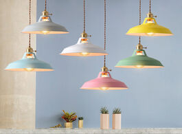 Foto van Lampen verlichting retro industrial style colorful restaurant kitchen home lamp pendant light vintag
