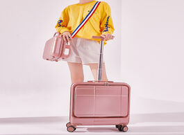 Foto van Tassen 18inch carry ons luggage set women travel suitcase on wheels cabin trolley bag with laotop in