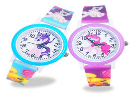 Foto van Horloge 2020 new unicorn design cartoon fashion pony watch children jelly boy girl students kids qua