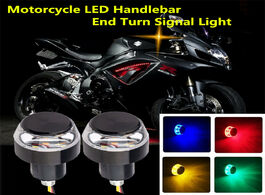 Foto van Auto motor accessoires 2pcs dc 12v motorcycle led handlebar end turn signal light white yellow flash
