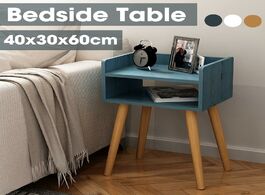 Foto van Meubels white blue wood bedside table mdf nightstand fiberboard night modern bedroom wooden coffee e