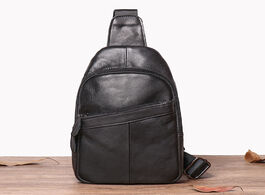 Foto van Tassen simple classic shoulder bag for men genuine leather casual messenger chest fashion brand smal