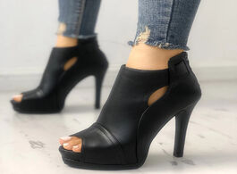 Foto van Schoenen 2020 new women pumps spring fall office shoes breathable hollow out square heel boots woman