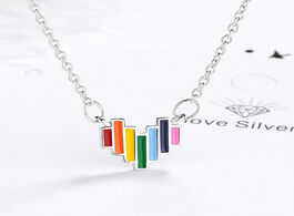 Foto van Sieraden top quality women girls rainbow pendant necklaces fine jewelry 925 sterling silver clavicle
