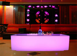 Foto van Meubels creative colorful waterproof led bar table modern coffee tables 16 color light home decorati