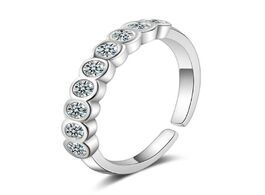 Foto van Sieraden new exquisite single row zircon opening adjustable rings for women 925 sterling silver jewe