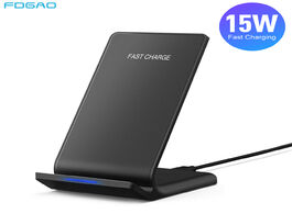 Foto van Telefoon accessoires fdgao 15w fast wireless charging holder qi induction charger stand for samsung 