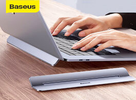 Foto van Computer baseus laptop stand for macbook air pro adjustable aluminum riser foldable portable noteboo