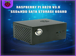 Foto van Computer raspberry pi x820 x800 ssd hdd storage board matching metal case enclosure power control sw