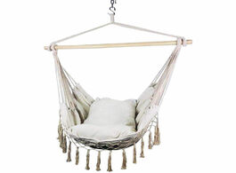 Foto van Meubels macrame lounging hanging rope hammock chair porch swing seat for indoor outdoor garden patio