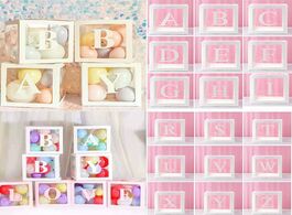 Foto van Huis inrichting decoration organizers letter a z transparent gift boxes kid birthday baby shower par