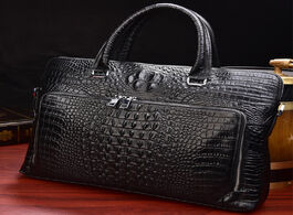 Foto van Tassen men crocodile handbags fashion s genuine leather laptop bag high quality a4 business shoulder